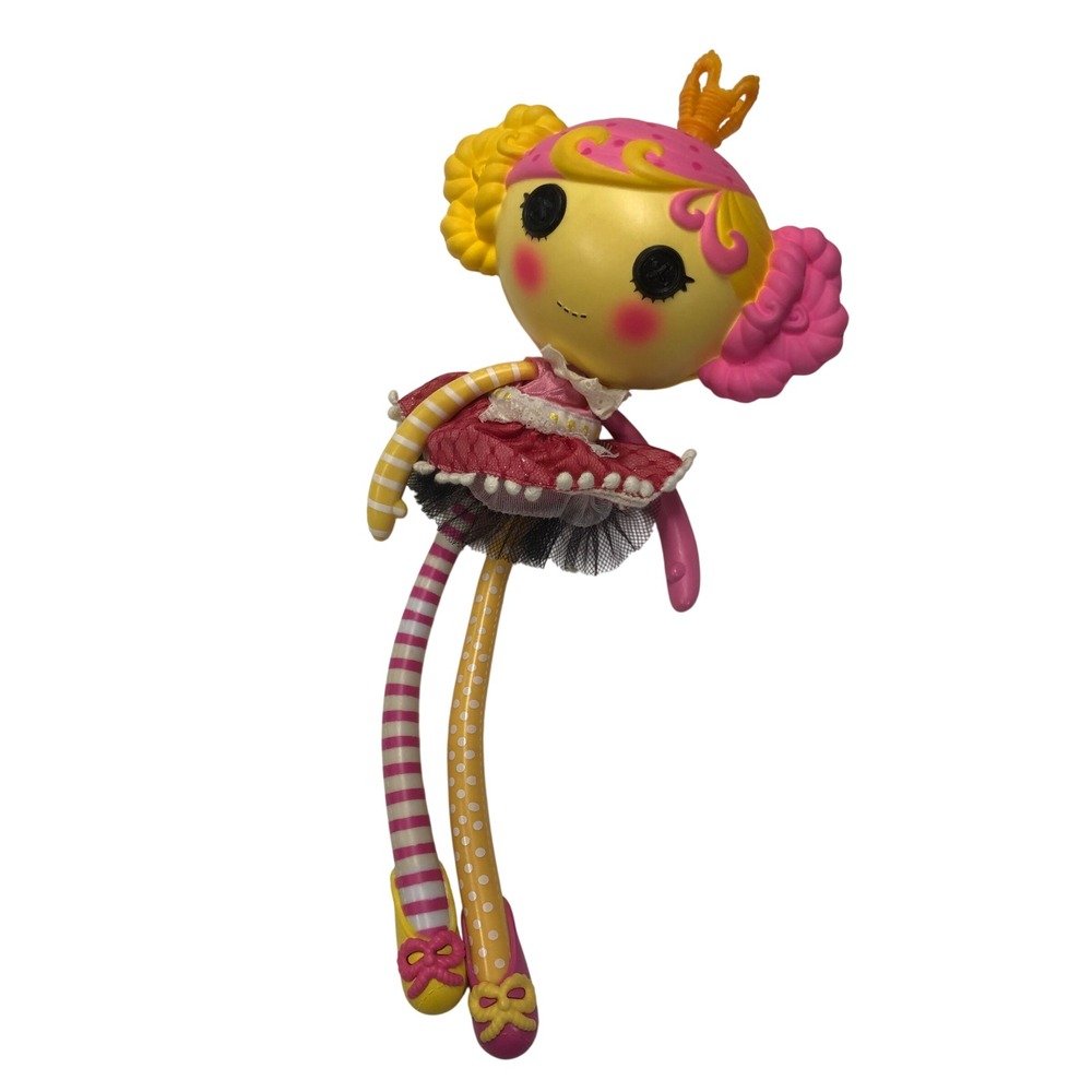 Lalaloopsy Silly Hair Doll Jewel Sparkles Pink Yellow Crown Poseable Toy
